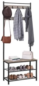 NAVOR álló ruhafogas barna/fekete