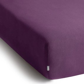 Lila gumis jersey lepedő 220x200 cm Amber – Restilo