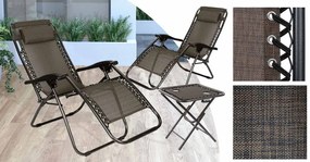 2 db zéró gravitáció kerti szék asztallal