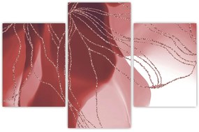 Kép - Piros absztrakt virág N⁰1 (90x60 cm)