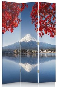 Gario Paraván Fuji és piros levelek Méret: 110 x 170 cm, Kivitelezés: Klasszikus paraván