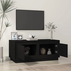 Fekete szerelt fa dohányzóasztal 102x50x44 cm
