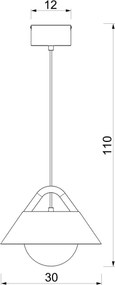FUNDA krémszínű kábeles függőlámpa 1xE27/15W/230V