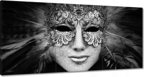 Vászonkép 120x60 Velencei maszk szürke