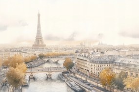 Fotótapéta Flizelina Retro Város Párizs Eiffel-torony Szajna 416x254 ragasztó