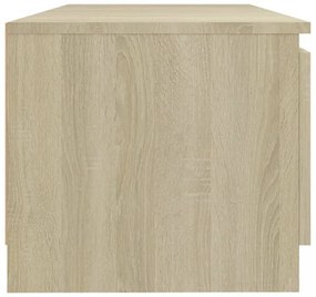 sonoma tölgy színű TV-szekrény LED lámpákkal 140x40x35,5 cm