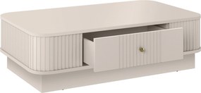 Vesper dohányzóasztal 103x60 cm fiókkal, lábazaton - kasmír / arany fogantyú