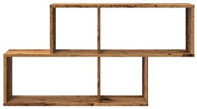 antik fa színű szerelt fa fali polc 100 x 18 x 53 cm