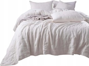 Dekoratív ágytakaró muszlin szerkezettel Stella 240x260 krémszínű, hímzett