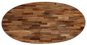 Újrahasznosított tömör tíkfa dohányzóasztal 120 x 60 x 30 cm