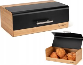 Kenyértartó, kenyértartó, zsemlék, Elitehoff 6067, fekete, Bambusz