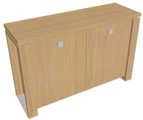 Verno+ alacsony szekrény 140 x 46 x 90 cm, világos tölgy