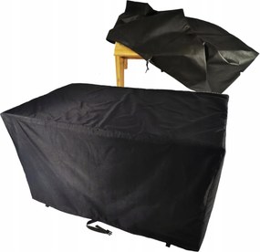 Kerti takaró szett 200 x 200 x 80 cm fekete