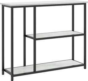 HOMCOM Konzolasztal, Előszobás Asztal 3 Polccal, 100 x 30 x 80 cm, Oldalas Asztal, Kis Kiállító Asztal Kisebb Terekhez, Előszoba, Folyosó, Nappali, Há