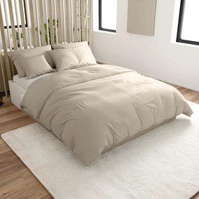 Pamut ágynemű krepp hatással LUXERA szürkésbarna szállodai zseb II. osztály Ágyneműhuzat mérete: 70 x 90 cm | 140 x 200 cm