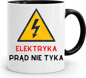 Bögre Fekete Ajándék Villanyszerelő Áram Nem Ketyeg A Nyomtatott Fotóval