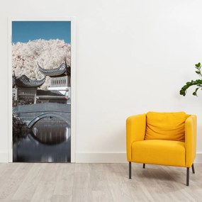 Fotótapéta ajtóra - Virágzó fák Ázsiában (95x205cm)