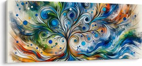 Kép – Színes energikus fa (120x50 cm)