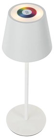 2 db asztali lámpa készlet fehér színben, dimmerrel és újratölthető RGBW - Murdock