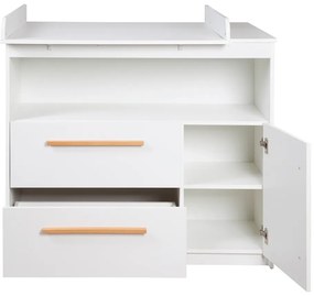 Fehér alacsony gyerek komód 107x98 cm Lilo – Roba