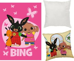 Bing Butterflies Room polár takaró, párnahuzat és párna szett 3 db-os