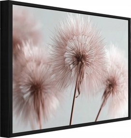 Vászonkép Fekete Keretben Pitypang Virágok Nappali Hálószoba 120x80