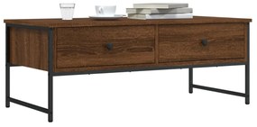 barna tölgyszínű szerelt fa dohányzóasztal 101x49x39,5 cm
