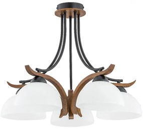 Felületre szerelhető csillár  BAFIA 5xE27/15W/230V barna