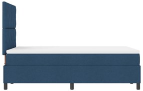 Boxspring Ágy Matraccal Kék Kisméretű Dupla Szövet