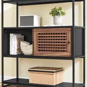 Fekete MDF Polcos Szekrény. AUR-E1121 BK