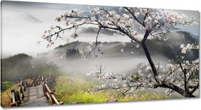 Vászonkép 115x55 Japán Virágzó cseresznye