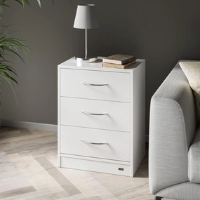 Casaria ELOISE éjjeliszekrény világítással, 54x39x28cm, fehér