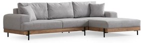 Sarokkanapé Eti Oak Jobbos - Szürke