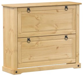 Corona tömör fenyőfa cipőszekrény 99x32x85 cm