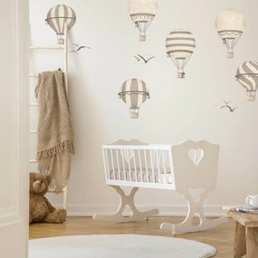 INSPIO Neutrális színű falmatrica - Hőlégballonok