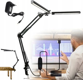 Asztali Lámpa Led Asztali Dupla Rajzlámpa Állítható 24W