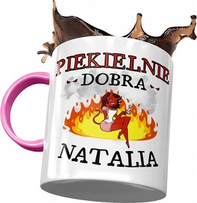 Rózsaszín Bögre Natalia Feleség Barátnő Ajándék Nyomtatott Fotóval