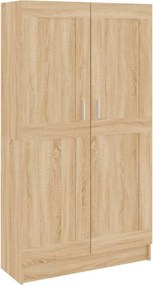 vidaXL sonoma tölgy színű szerelt fa könyvszekrény 82,5x30,5x150 cm
