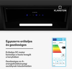 Klarstein Ventimate páraelszívó, érintéses vezérlés, elszívás/keringtetés, EEK A+, 3 szint, LED, csendes