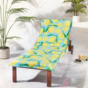 Pamut strandtörölköző 92x180 cm Lemons Lounger – Catherine Lansfield