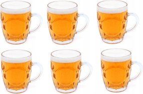 Üveg Söröskorsó italtartó füllel 500 ml étterem otthoni grill 6 db