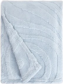 Raul bolyhos takaró strukturált mintával kék 150x200cm Homla