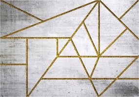 Fotótapéta Beton Vakolat Vonalak Csíkok Nappali 3D 416x254