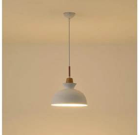 Eurolamp Csillár zsinóron 1xE27/15W/230V fehér átm. 28 cm EU0380