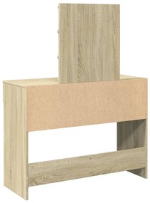 sonoma tölgy színű fésülködőasztal LED-del 100 x 40 x 130 cm