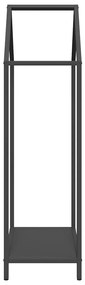 fekete hidegen hengerelt acél tűzifatároló 40x25x90 cm