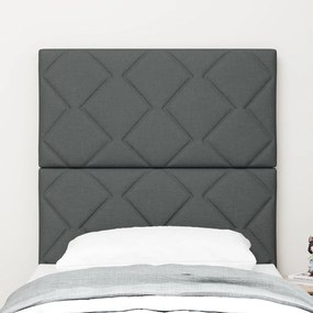 Fejtámla Gyémánt Blokk Minta Sötét Szürke 80 cm Szövet, Fejtámla Gyémánt Blokk Minta Sötét Szürke 160 cm Szövet