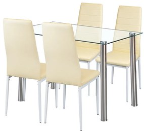 Nolen 4+1 étkező garnitúra bézs