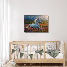 Üveg kép - Egyszarvú (70x50 cm)
