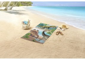 Gyerek bársony strandtörölköző 75x150 cm Dino – Good Morning